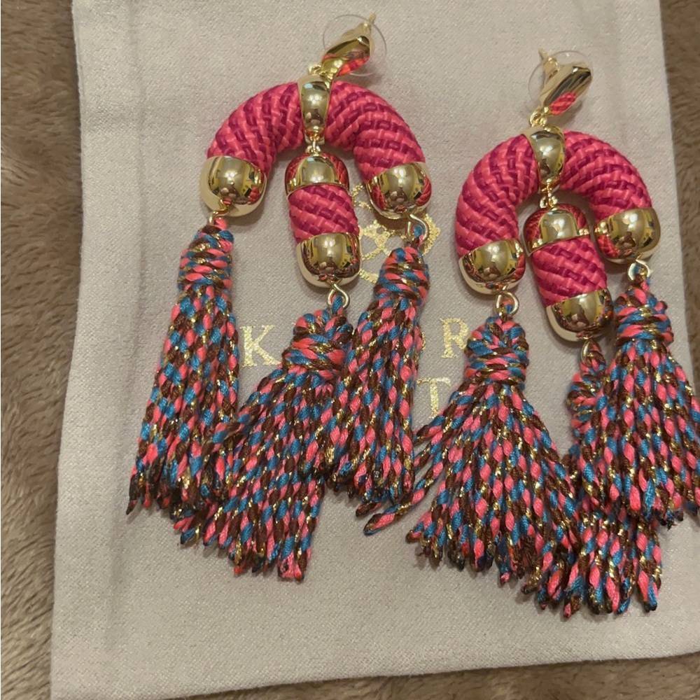 Tassel Statement Earrings - image 2